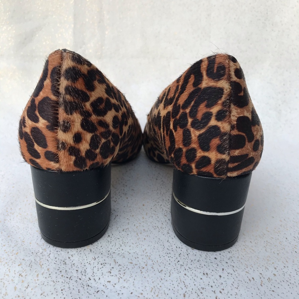 Aubrey Lynn Leopard Calf Hair Pump Heels Size 6.5 - Picture 5 of 12